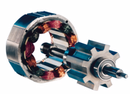 This exploded view of a switched reluctance motor's rotor Switched reluctance motor’s rotor and stator